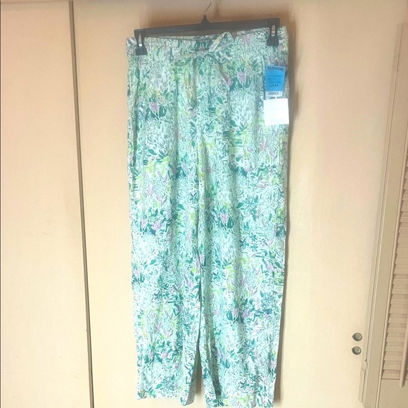 Cynthia Rowley Multicolor Floral wide leg palazzo Pants size medium NWT - Picture 1 of 8